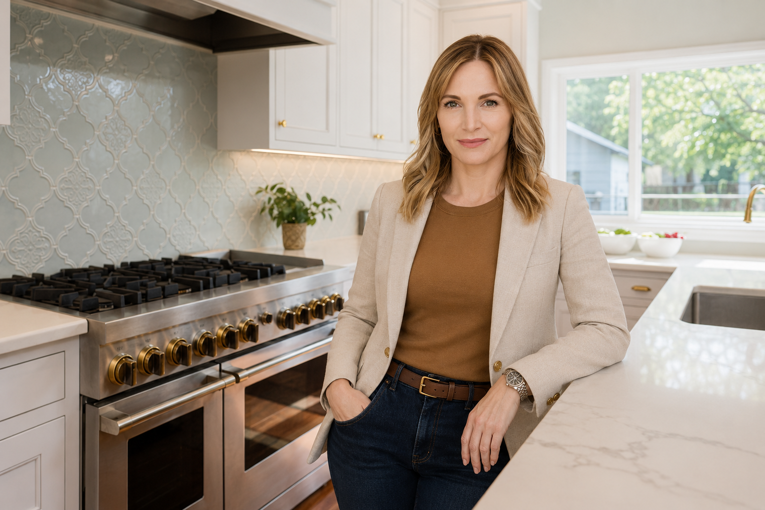 Heather in beautiful Oregon kitchen installation